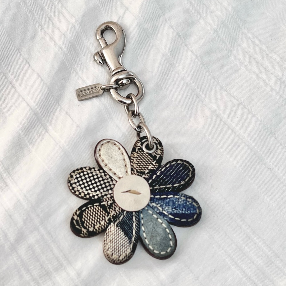 Rare vintage coach denim bag charm